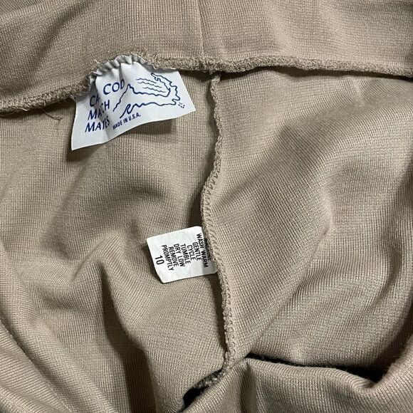 Beige Straight Leg pull on trousers vintage Cape Cod Match Mates size small NWT - Picture 7 of 12